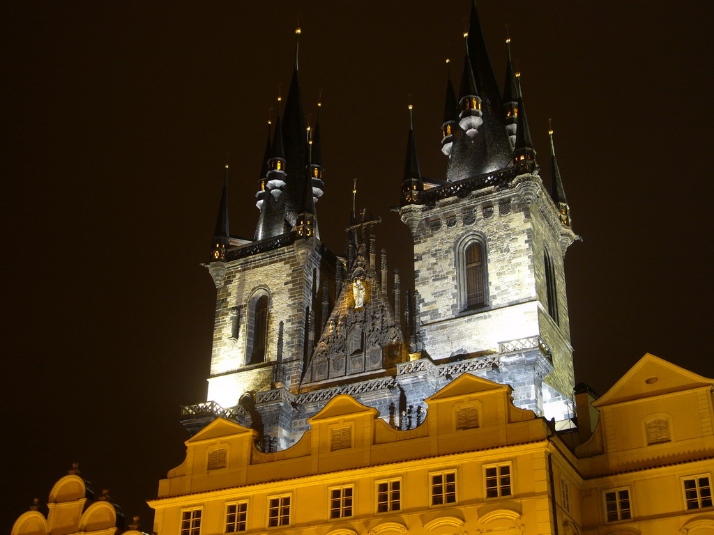 The Church of Our Lady before Týn, at christmas night