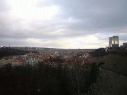 View on the center of Prague, from Vyehrad