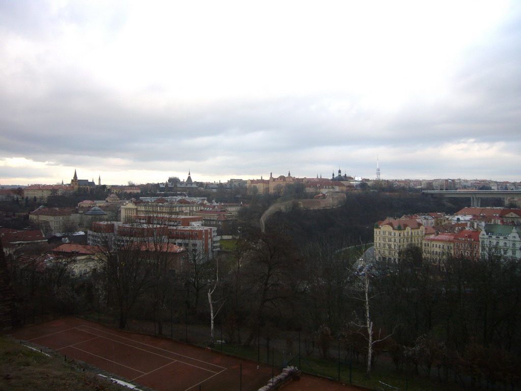 View on the center of Prague, from Vyehrad