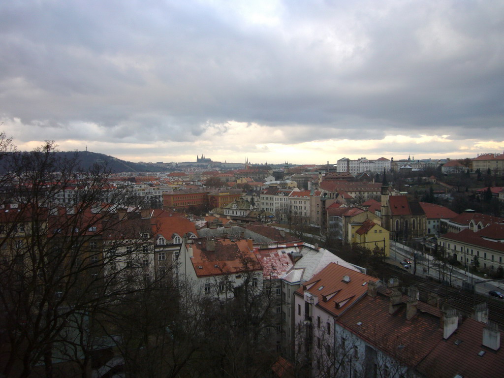 View on the center of Prague, from Vyehrad