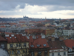 View on Prague Castle, with the St. Vitus Cathedral, from Vyehrad