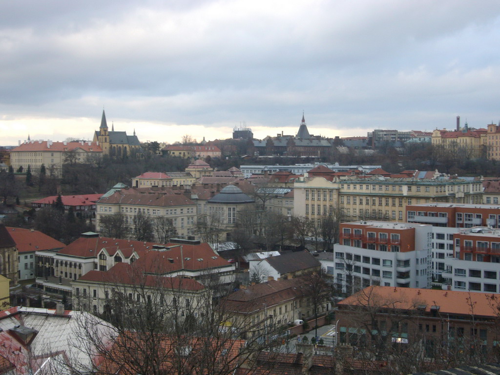 View on the center of Prague, from Vyehrad