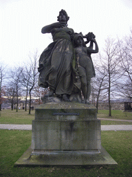 The sculpture `Lumir and Pisen` by Josef Václav Myslbek, at Vyehrad