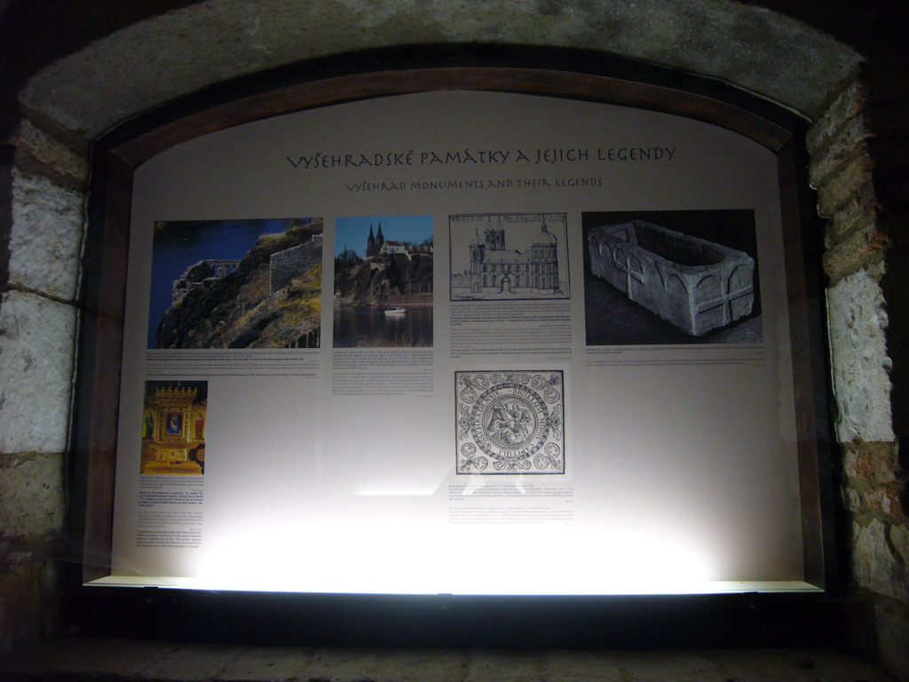 Explanation on the Vyehrad Monuments and their Legends, in the Gothic Cellar of Vyehrad
