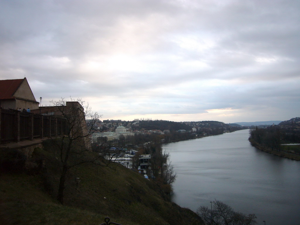 View on the Vltava river and the south of Vyehrad