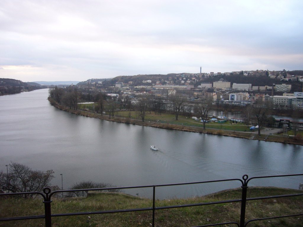 View on the Vltava river and the south of Vyehrad