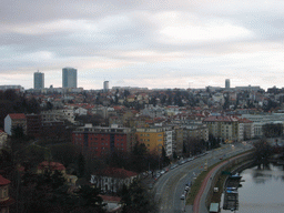 View on the Vltava river and the west of Prague, from Vyehrad