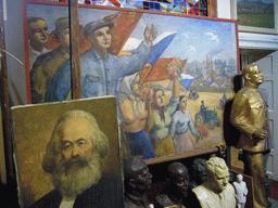 Paintings and statues in the Museum of Communism
