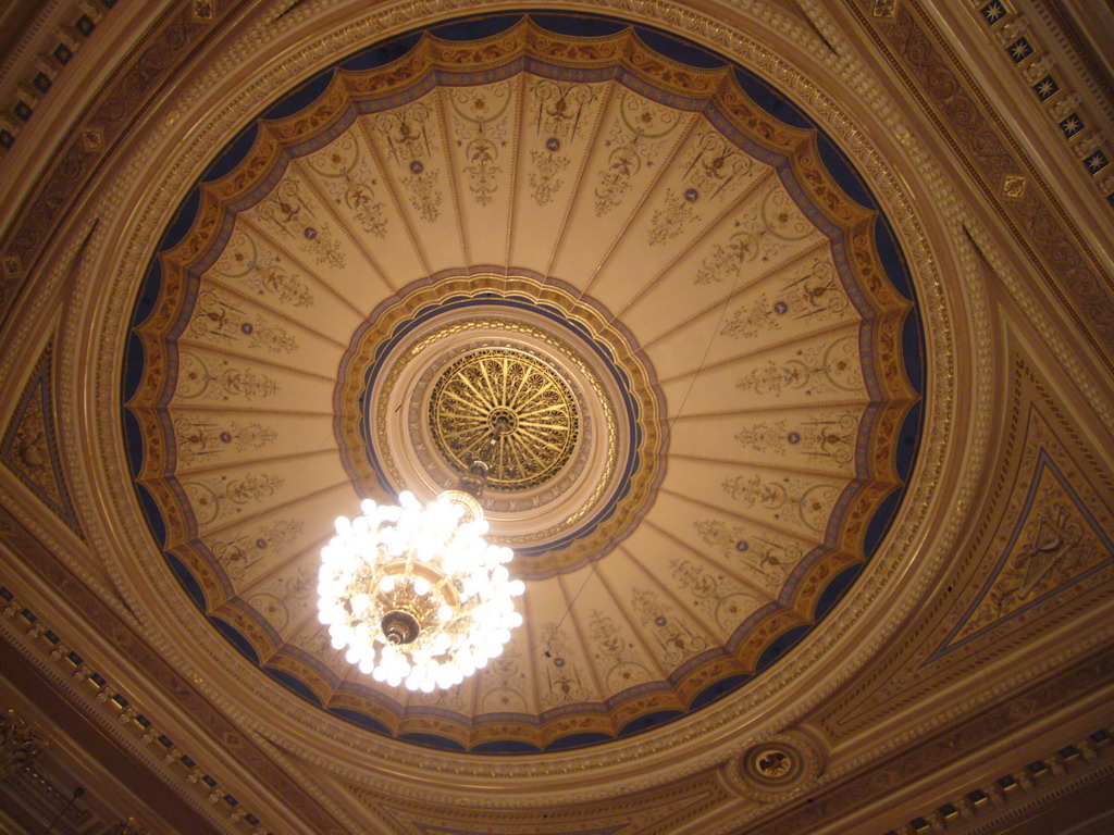 The ceiling of the Rudolfinum Dvorak hall