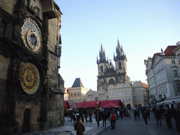 Old Town Square, with the Prague Astronomical Clock, the Church of Our Lady before Týn and the Goltz-Kinský Palace