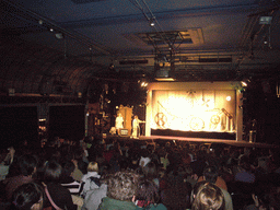 Inside the Black Light Theatre `Image`, during the show `Cabinet`