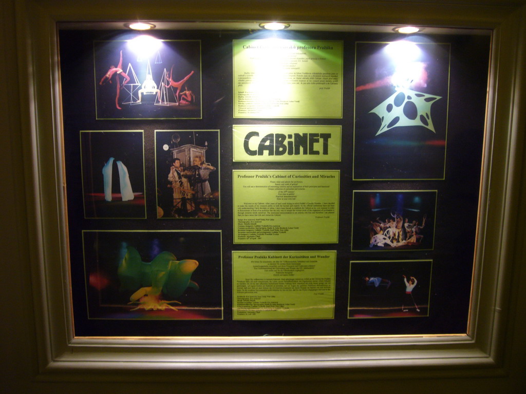 Poster of the show `Cabinet` in the Black Light Theatre `Image`