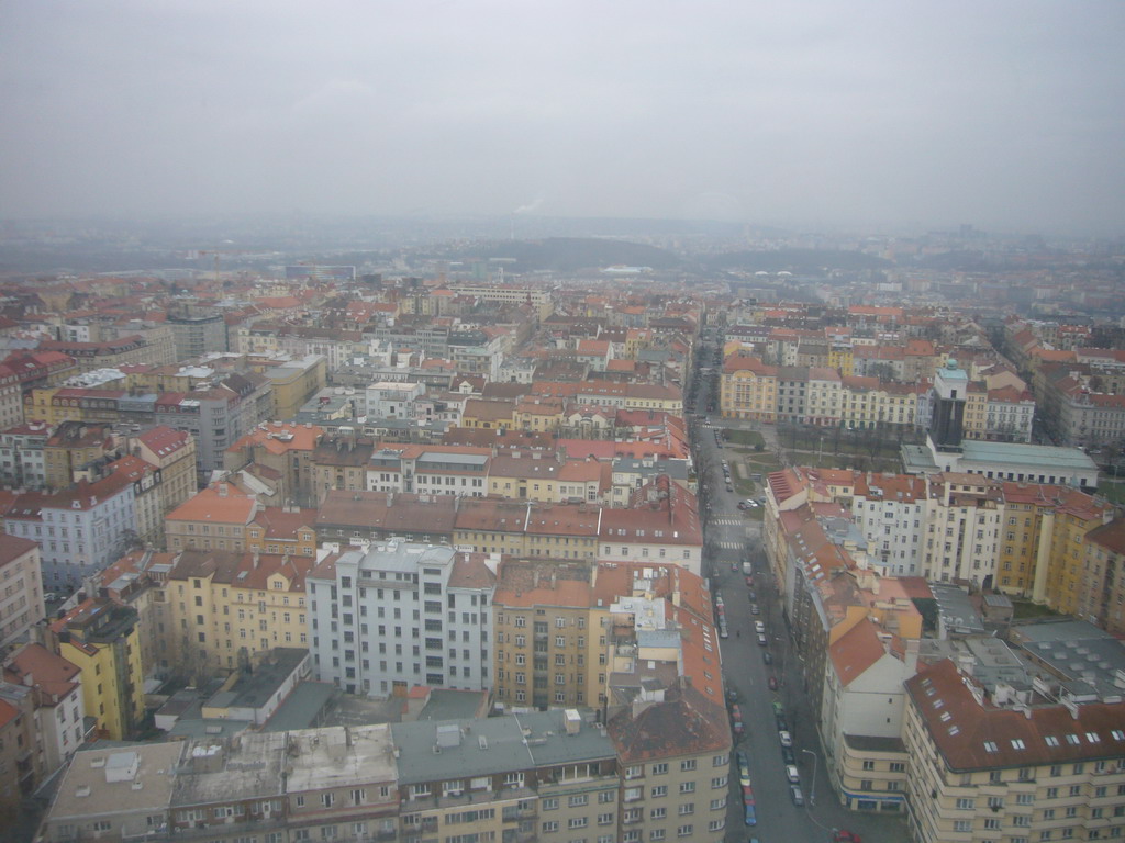 View on the city from the ikov Television Tower