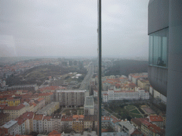 Miaomiao and a view on the city from the ikov Television Tower