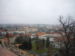 View from the Old Castle Stairs on the Wallenstein Palace (Valdtejnský palác) and the city center