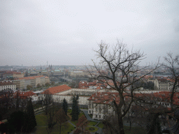 View from the Old Castle Stairs on the Wallenstein Palace (Valdtejnský palác) and the city center
