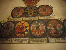 Coats of arms in the New Land Rolls Room of the Old Royal Palace