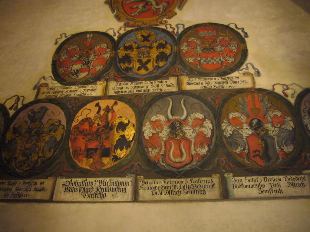 Coats of arms in the New Land Rolls Room of the Old Royal Palace