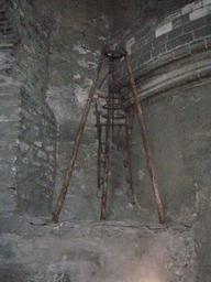 Body cage at the entrance of the dungeon of Daliborka Tower