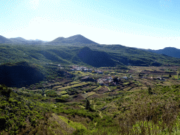 The town of Valle de Arriba and the Montanas Negras mountains, viewed from a parking place along the TF-82 road