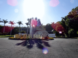 Square in front of the entrance to the Loro Parque zoo at the Avenida Loro Parque street