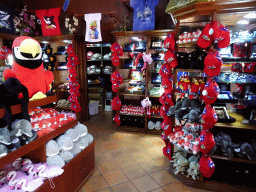 Interior of the souvenir shop at the Thai Village at the Loro Parque zoo