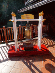 Bell at the Thai Village at the Loro Parque zoo, with explanation