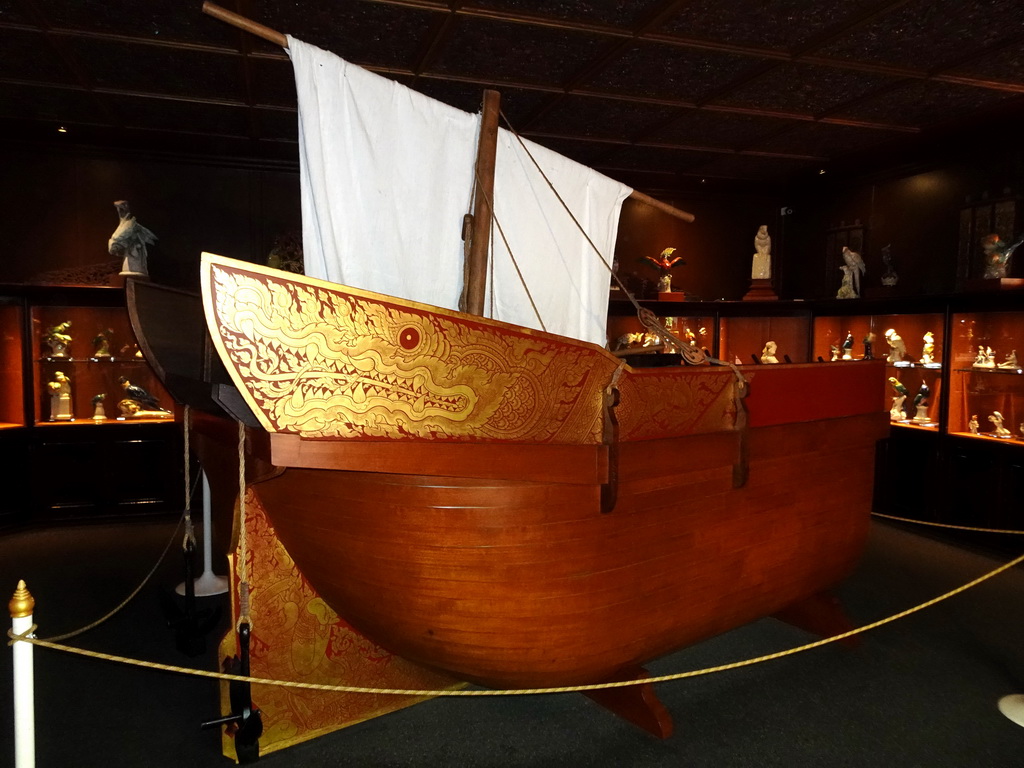 Boat at the Porcelain Museum at the Thai Village at the Loro Parque zoo