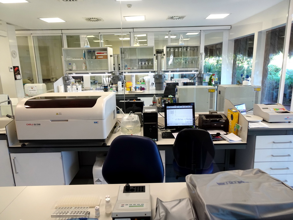 Interior of the Laboratory at the Animal Embassy at the Loro Parque zoo, during the Discovery Tour