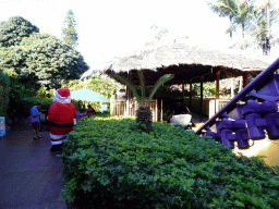 Actor dressed up as Santa Claus at the Kinderlandia playground at the Loro Parque zoo