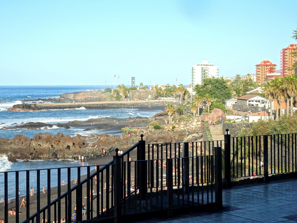 The Playa Maria Jiménez beach, viewed from the Loro Parque zoo
