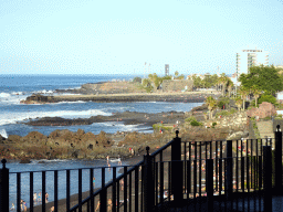 The Playa Maria Jiménez beach, viewed from the Loro Parque zoo