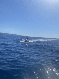 Tim and Max on a jet ski