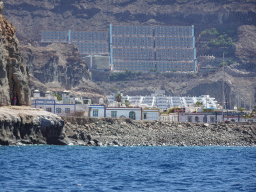 Houses at the town center, viewed from the Sagitarius Cat boat