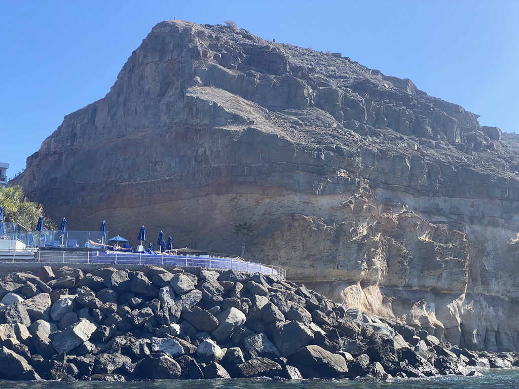 Hill at the southeast side of the town, viewed from the Sagitarius Cat boat