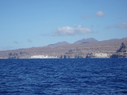 Hotels on the west side of the town, viewed from the Sagitarius Cat boat