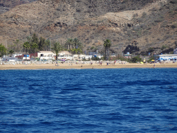 The Playa de Tauro beach, viewed from the Sagitarius Cat boat