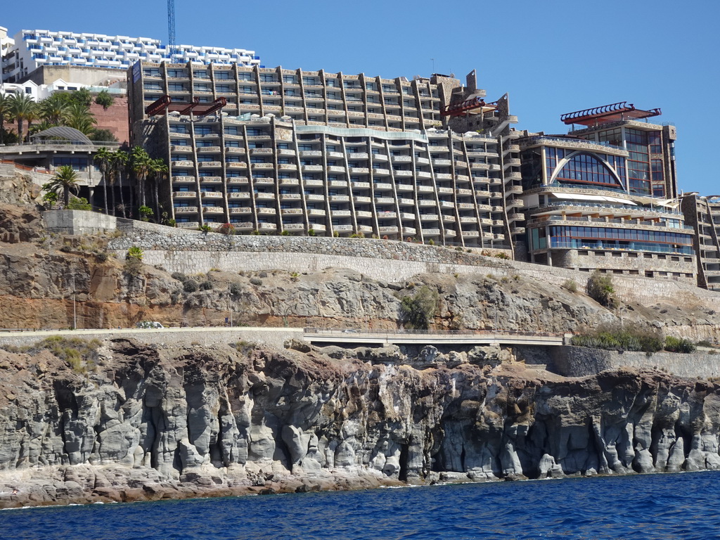 The Gloria Palace Amadores Hotel, viewed from the Sagitarius Cat boat