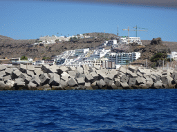 Hotels at the town center, viewed from the Sagitarius Cat boat