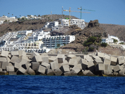 Hotels at the town center, viewed from the Sagitarius Cat boat