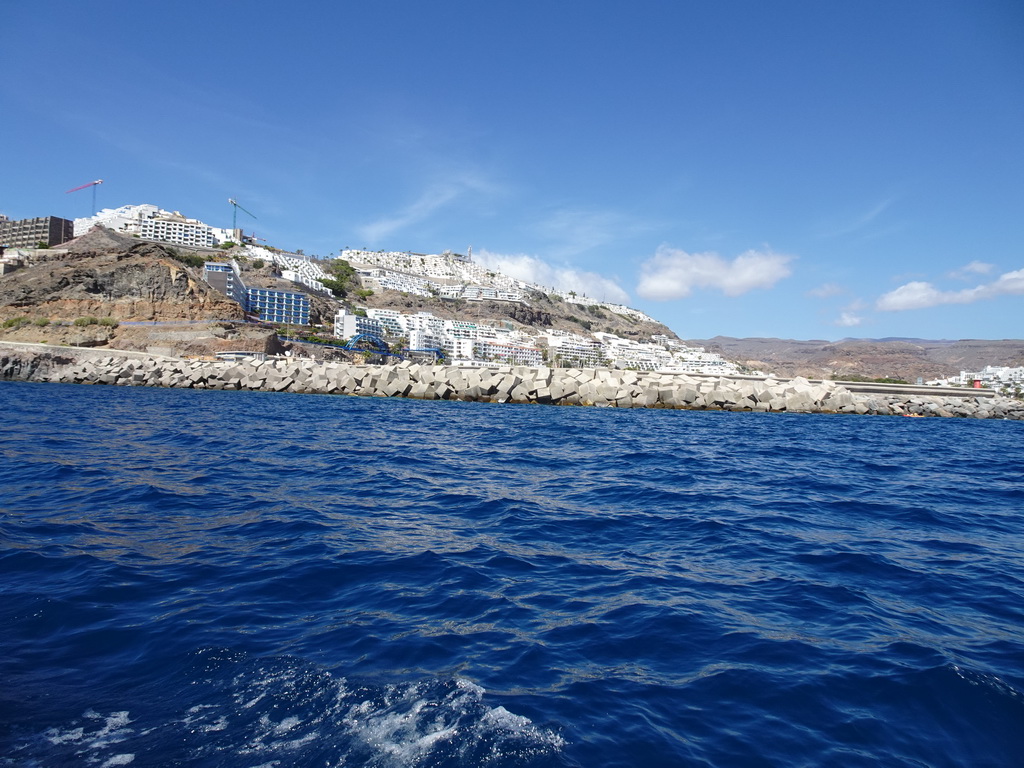 Hotels at the town center, viewed from the Sagitarius Cat boat