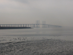 The Jiaozhou Bay Bridge, viewed from the bus from Yantai