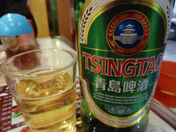 Tsingtao beer at our dinner restaurant at the crossing of Hubei Road and Henan Road