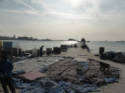 Renovation works at the Zhan Qiao pier in Qingdao Bay
