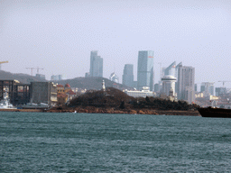 Xiao Qingdao island in Qingdao Bay, viewed from the tour boat