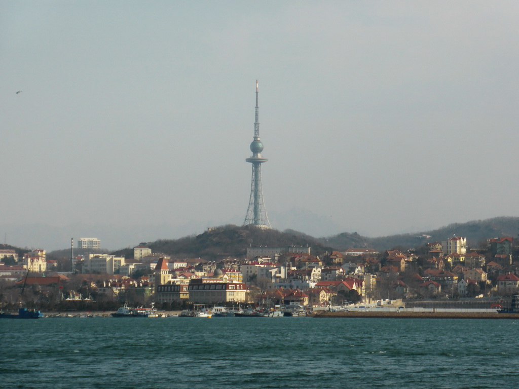 Qingdao Bay and the Qingdao TV Tower, viewed from the tour boat