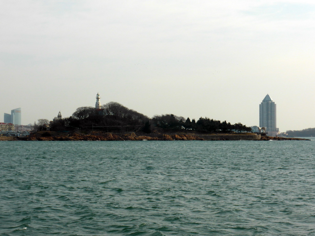 Xiao Qingdao island in Qingdao Bay, viewed from the tour boat