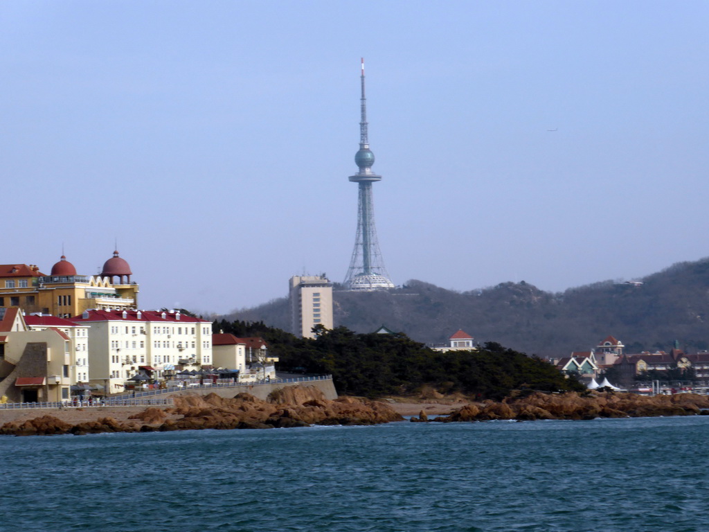 Qingdao Bay and the Qingdao TV Tower, viewed from the tour boat