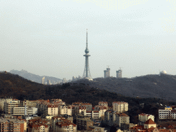 The Qingdao TV Tower and surroundings, viewed from the rotating sightseeing tower at the Xinhaoshan Park