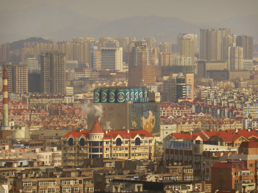 The Tsingtao Beer Museum and surroundings, viewed from the rotating sightseeing tower at the Xinhaoshan Park